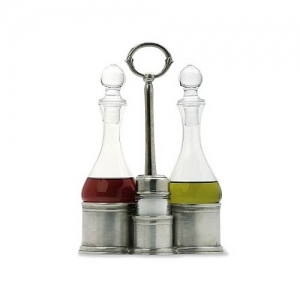 Match Pewter Oil & Vinegar, Salt & Pepper Caddy