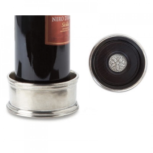 Match Pewter Bottle Coaster W/Wood Insert