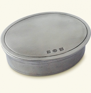 Match Pewter Oval Dresser Box - Small