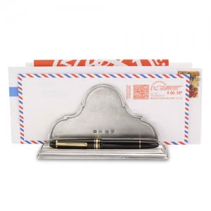 Match Pewter Letter Stand W/Pen Rest