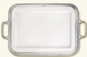 Match Pewter Luisa Rectangular Platter Large w/Handles