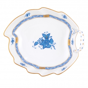 Herend Chinese Bouquet Blue Leaf Dish