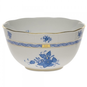 Herend Chinese Bouquet Blue Round Bowl - 7.5"