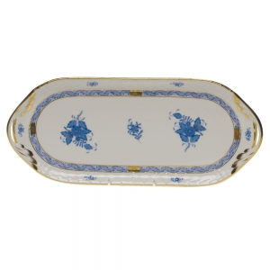 Herend Chinese Bouquet Blue Sandwich Tray