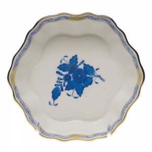 Herend Chinese Bouquet Blue Fruit Bowl 5"D