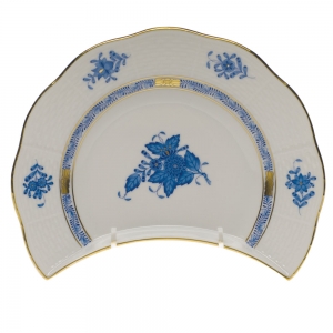 Herend Chinese Bouquet Blue Crescent Salad