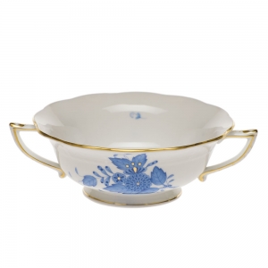 Herend Chinese Bouquet Blue Cream Soup Cup