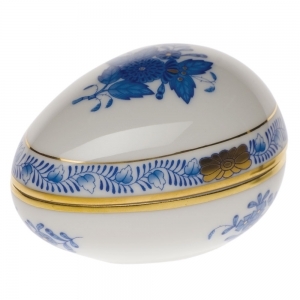 Herend Chinese Bouquet Blue Egg Bon Bon