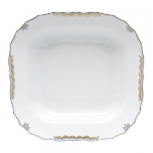 Herend Princess Victoria Light Blue Square Fruit Dish - 11"
