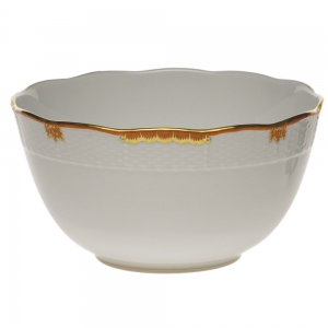 Herend Princess Victoria Rust Round Bowl- 7"