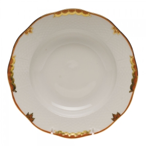 Herend Princess Victoria Rust Rim Soup Plate - 8"