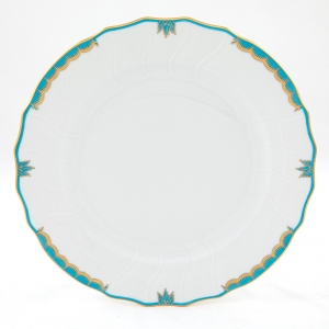 Herend Princess Victoria Turquoise Dinner Plate - 10.5"