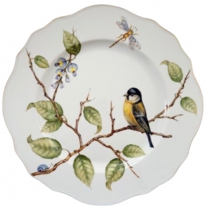 Anna Weatherley Little Birds of The Forest Dinner Plate /Yellow Bird - 11"