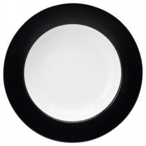 Philippe Deshoulieres Seychelles Black Rim Soup Plate