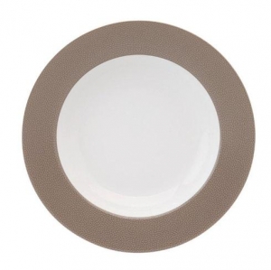 Philippe Deshoulieres Seychelles Taupe Rim Soup Plate