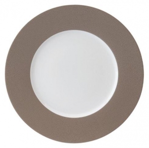 Philippe Deshoulieres Seychelles Taupe Dessert Plate Large Rim