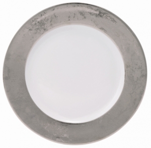 Philippe Deshoulieres Carat Platinum Dessert Plate (White Center)