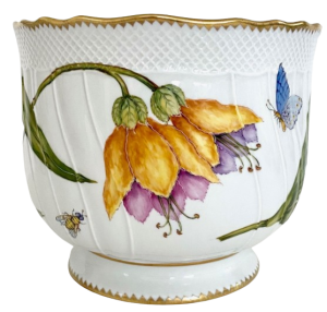 Anna Weatherley Yellow / Purple Round Cachepot