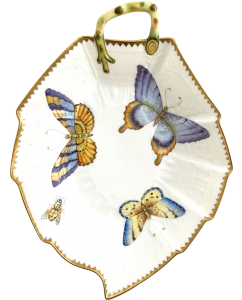 Anna Weatherley Three  Butterflies Leaf Plate