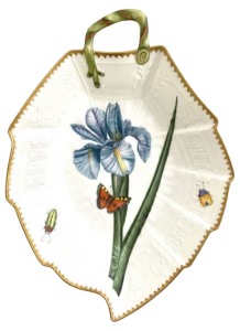 Anna Weatherley Blue Iris Leaf Plate