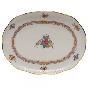 Herend Chinese Bouquet Multicolor Tray10.5"L X 8"W