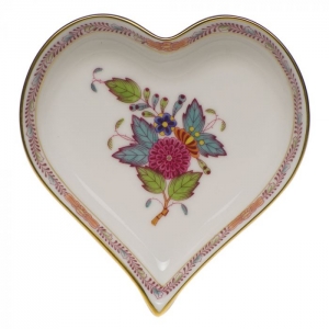 Herend Chinese Bouquet Multicolor Small Heart Tray