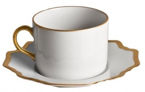 Anna Weatherley Antique White w /Gold Filet Saucer ( only)