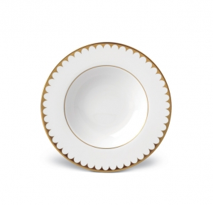 L'Objet Aegean Filet Gold Soup Plate