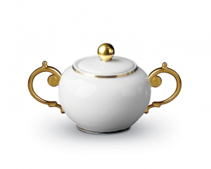 L'Objet Perlee Gold Sugar Bowl