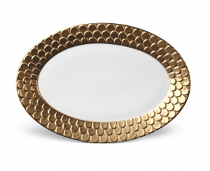 L'Objet Aegean Gold Oval Platter