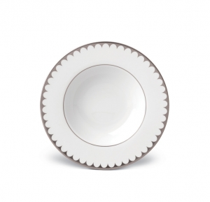 L'Objet Aegean Filet Platinum Soup Plate