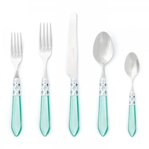 Vietri Aladdin Brillant Aqua Vietri Aladdin Brilliant Aqua 5 Piece Setting*
