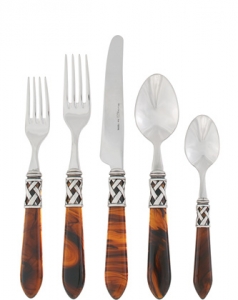 Vietri Aladdin Antique Tortoiseshell Vietri Aladdin Antique Tortoiseshell 5 Piece Setting*