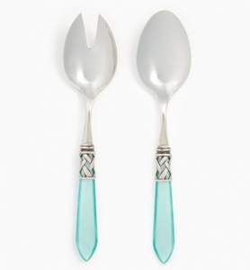 Vietri Aladdin Antique Aqua Vietri Aladdin Antique Aqua Salad Server Set