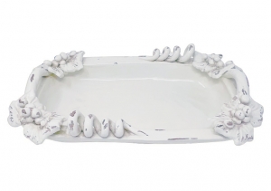 Arte Italica Antica Toscana Small Rectangular Tray - White