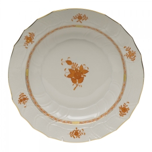 Herend Chinese Bouquet Rust Chop Plate12.25"D