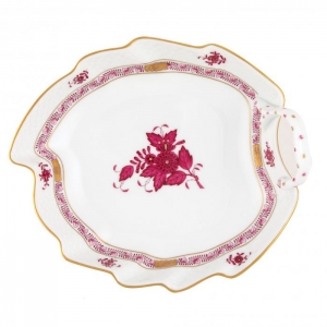 Herend Chinese Bouquet Raspberry Leaf Dish