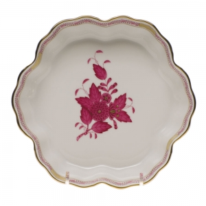 Herend Chinese Bouquet Raspberry Fruit Bowl 6.25"D