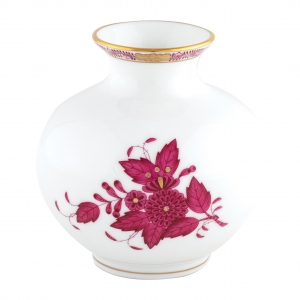 Herend Round Vase Raspberry - 4.5"