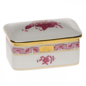 Herend Rectangular Box - Raspberry