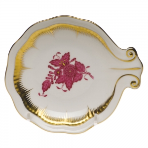 Herend Large Shell Dish - Raspberry