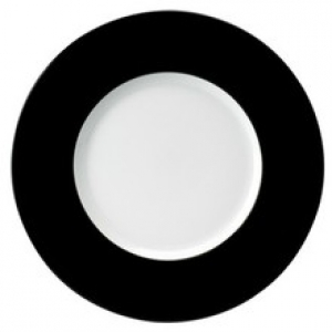 Philippe Deshoulieres Seychelles Black Dinner Plate Large Rim
