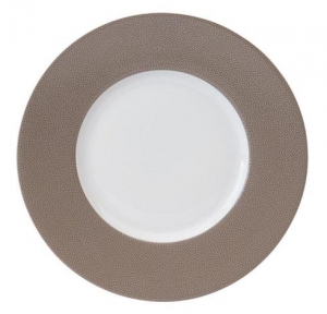 Philippe Deshoulieres Seychelles Taupe Dinner Plate Large Rim