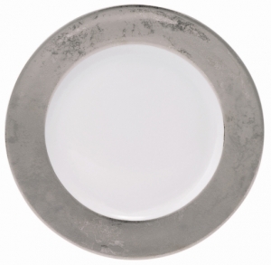 Philippe Deshoulieres Carat Platinum Dinner Plate (White Center)