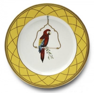 Alberto Pinto / Pinto Paris Les Perroquetes Buffet Plate / 6