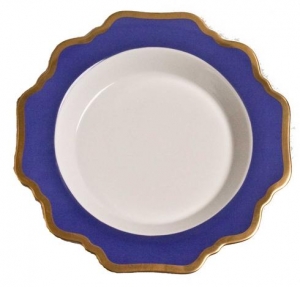 Anna Weatherley Anna's Palette Indigo Blue Rim Soup