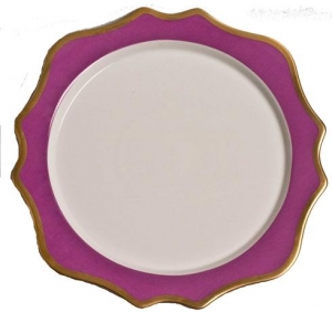 Anna Weatherley Anna's Palette Purple Orchid Charger - 12"