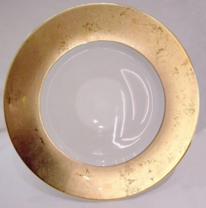 Philippe Deshoulieres Carat Gold Presentation Plate / White Center - 11.8"