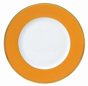 Les Indiennes - Gold Filet Mandarine / Gold Filet - Presentation Plate Les Indiennes - Gold Filet Mandarine / Gold Filet - Presentation Plate