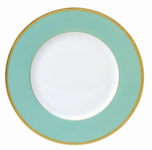 Les Indiennes - Gold Filet Turquoise / Gold Filet - Presentation Plate Les Indiennes - Gold Filet Turquoise / Gold Filet - Presentation Plate